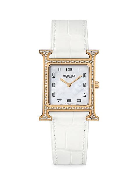 hermes heure h watch diamonds.